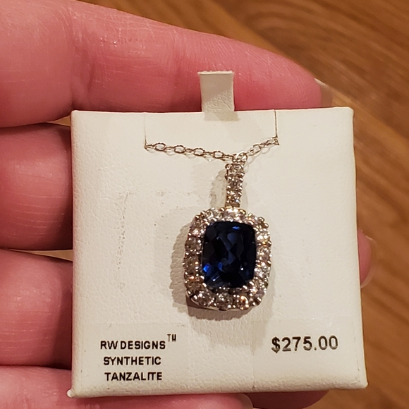 Kohl's Jewelry New Kohls Synthetic Tanazalite Jewel Necklace Poshmark